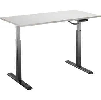 Psací stůl AlzaErgo Table ET2 černý + deska 120x80cm lamino bílý dub