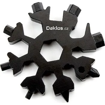 Šroubovák Daklos Hvězdička 18v1, šestihranné klíče, očkové klíče, křížový šroubovák, plochý šroubovák, otvírák
