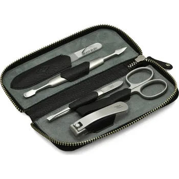 Giesen & Forsthoff 5dílná manikúrová sada v černém koženém pouzdru Floater