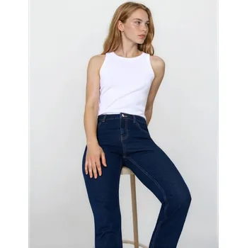 Dámské džíny Sinsay - Džíny straight leg s push-up efektem - námořnická modrá - 235HC-95J - 235HC-95J-44