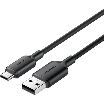 Datový kabel Vention USB 2.0 A Male to C Male 3A Cable 1M Black PVC Type