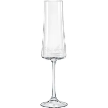 Sklenice Decor by Glassor Set šampusek, dekor jmelí