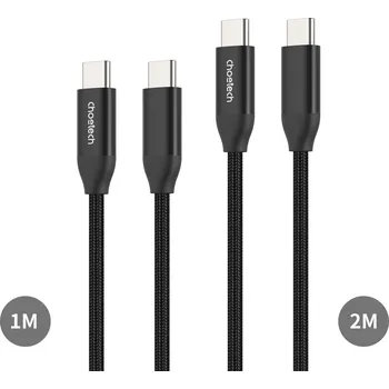 Datový kabel Choetech PD240W 1m+2m Combine Nylon cable