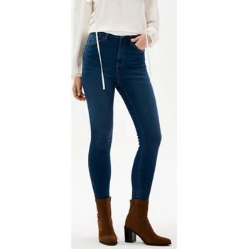 Sinsay - Džíny high waist skinny - námořnická modrá - 207HC-59J - 207HC-59J-34