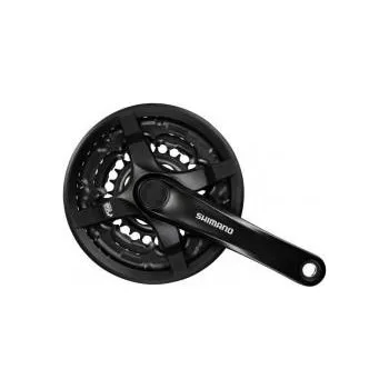 Klika na kolo Shimano kliky FC-TY301 48/38/28 6/7/8 s krytem (černá)