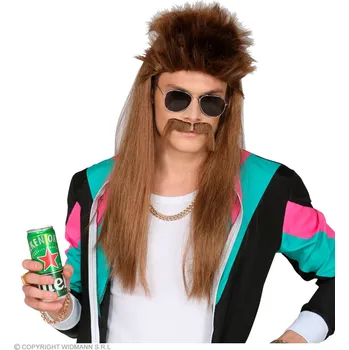 Karnevalová paruka Widmann Paruka s knírem Redneck američana z 80. let