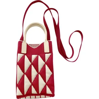 Kabelka ANNAM Mini taška crossbody červený trojúhelník 25 × 11 cm