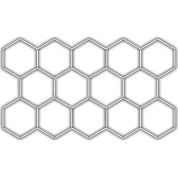 LED osvětlení Escape6 Kompletní LED hexagonové svítidlo bílé 4500 K 420 × 238 cm