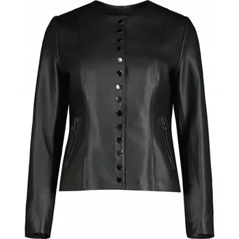 Moto bunda Bukowski dámská kožená bunda "Honorata" zapínání na knoflíky