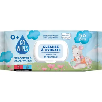 Dětská kosmetika GoWipes s Aloe vodou a D-Panthenolom 50 ks