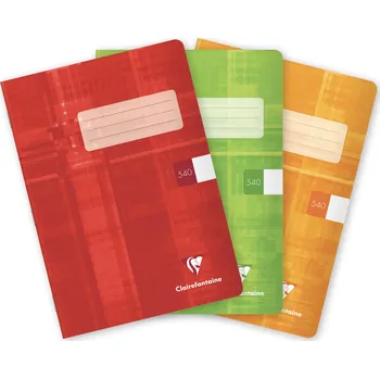 CLAIREFONTAINE Metric A5 "540" čistý, 40 listů - sada 3 ks (červený, zelený, oranžový)