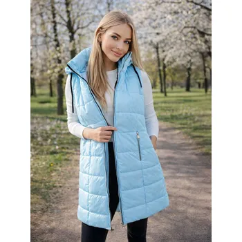 Dámská vesta Dlouhá dámská BABYBLUE vesta , VELIKOST UNI ( S, M , L )
