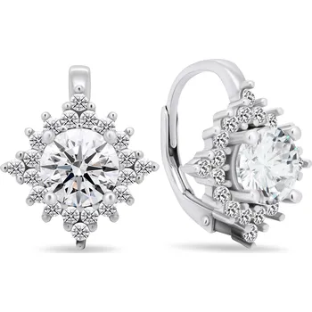 Oblečení a móda Brilio Silver Dechberoucí stříbrné náušnice s čirými zirkony EA405W (Ag 925/1000, 3,78 g)