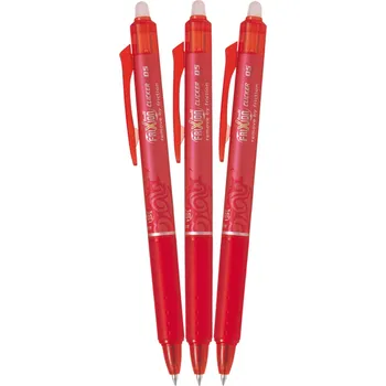 PILOT FriXion Clicker 05 / 0.25 mm, červené - balení 3 ks