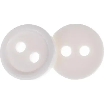 Knoflík Knoflíky Žirovnice Knoflík 1 cm bílý 2 dirky 366285I, sada 6 ks