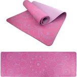 Lifefit YOGA MAT MANDALA DUO, 183x58x0,6cm, bordó