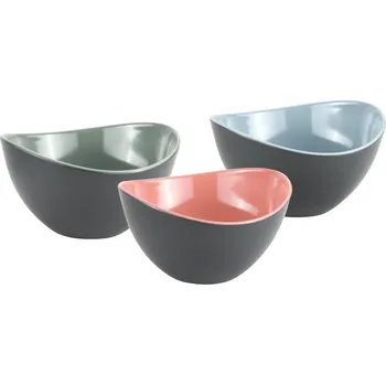 KESPER Sada tří misek na ovoce a saláty, melamin, mix barev 20 × 12 × 11cm