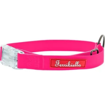 Obojek pro psa Ferribiella Fun růžový svítící obojek L