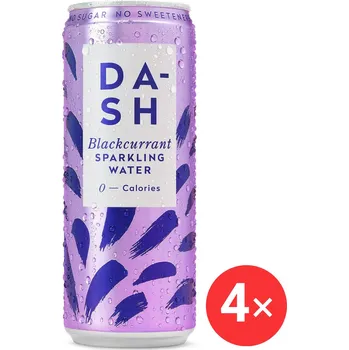 Voda DASH Perlivá voda černý rybíz 4 x 330 ml