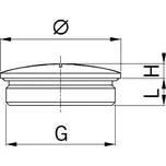 Agro 8845.40 Záslepka kruhová, polyamidová, černá, závit M40x1,5