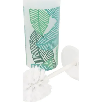 WC štětka TEXTILOMANIE Chantilly Toaletní kartáč se stojánkem 35 cm bílý