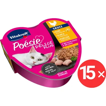 Krmivo pro kočku Vitakraft Poésie Délice Plus kuřecí 15 × 85 g