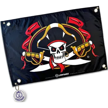 Karnevalový kostým Liontouch Vlajka - Captain Cross - 70 x 100 cm