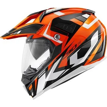 Helma na motorku KAPPA KV30 ENDURO GRAYER - enduro oranžová moto přilba XL
