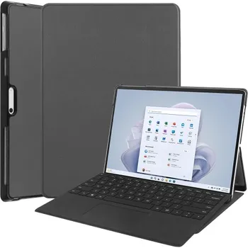 Pouzdro na tablet VSECHNONAMOBIL 55364 LEATHER Zaklápací obal pre Microsoft Surface Pro 9 šedý