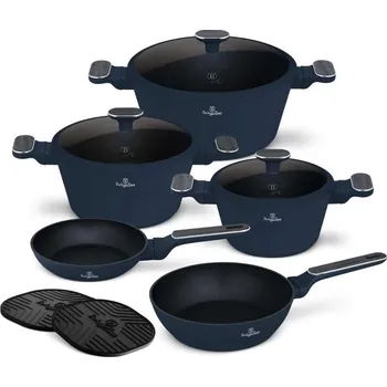 Sada nádobí BERLINGERHAUS Sada nádobí s titanovým povrchem 10 ks Deep Sea Collection BH-8381