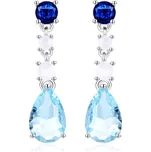 Agato Stříbrné visací náušnice AGT-E074PBL (Ag925/1000, 4,21 g)