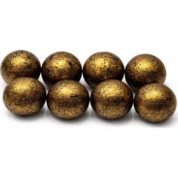 Jedlá dekorace na dort Čokoládové perly Black Pearl Gold luxusní (8 ks, Ø 27 mm)