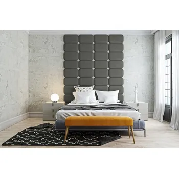 Čalouněný nástěnný panel Classic plus 60/30/5 cm - tmavě šedá