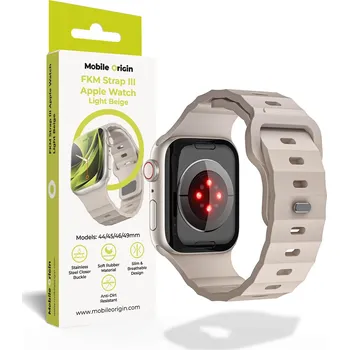 Příslušenství k chytrým hodinkám FKM Řemínek III pro Apple Watch 44 / 45 / 46 / 49 mm – Světle béžová
