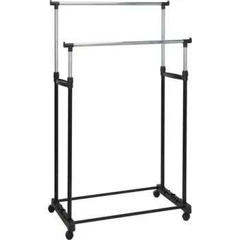 Věšák Home Styling Collection Dvojitý věšák na šaty - skříň na kolečkách