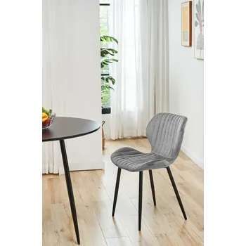 Jídelní židle Čalouněná jídelní židle BERGA - šedá / černá
