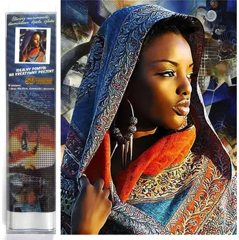 Diamantové malování NORIMPEX Zamyšlená dívka 30 × 40 cm