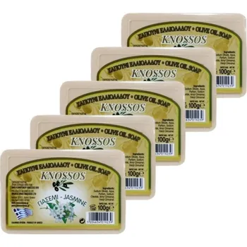 Péče o ruce KNOSSOS Řecké olivové mýdlo s vůní jasmínu 100 g, 5 ks