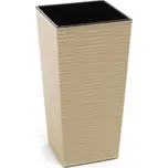 LAMELA Květináč FINEZIA DLUTO - vroubek, 40 x 40 cm, výška 75 cm, cappuccino