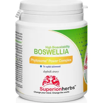 Zdraví Superionherbs Boswellia Phytosome® - boswellin s vysokou vstřebatelností, 90 tobolek