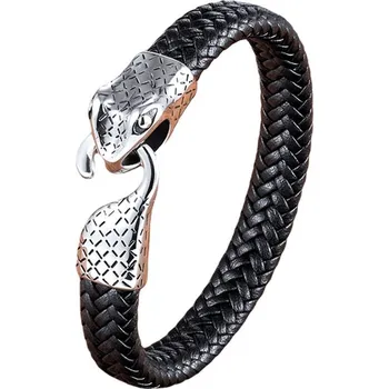 Náramek Predator Q1 Searstone pánský náramek Kobra, černý 23 cm