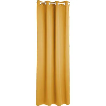 Závěs Atmosphera Zatemňovací závěs s kroužky, 140 × 260 cm, žlutý