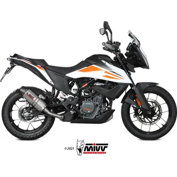 Motodíl Koncovka výfuku MIVV OVAL KT.024.L4C Titanium / Carbon cap KTM Adventure 390 2020-2021
