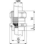 Agro 1081.25.160 Kabelová vývodka Progress EMC Rapid, mosazná, krátký závit M25