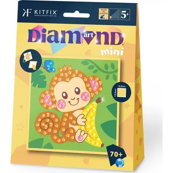 Diamantové malování Kitfix Diamantové malování pro nejmenší Mini - Opička 5+