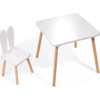 Dětský zahradní nábytek ELIS DESIGN Dětský rostoucí set - stolek a židlička s oušky