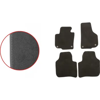 Autodoplněk ACI textilní koberce pro ŠKODA SUPERB 08-13 EXCLUSIVE (pro kulaté příchytky) sada 4 ks