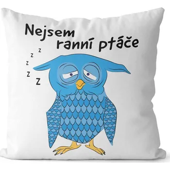 Polštář Impar polštář Nejsem ranní ptáče