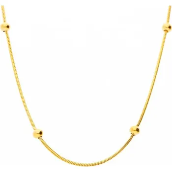 Náramek Ewena Had s kuličkami GHZ382, zlatý