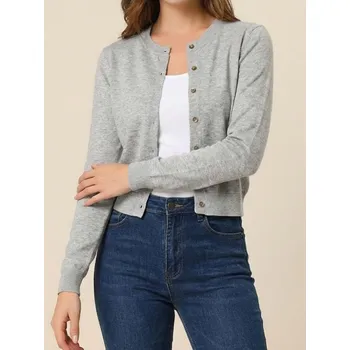 Oblečení a móda Sinsay - Klasický propínací kardigan - šedá - 132IJ-09M - 132IJ-09M-S